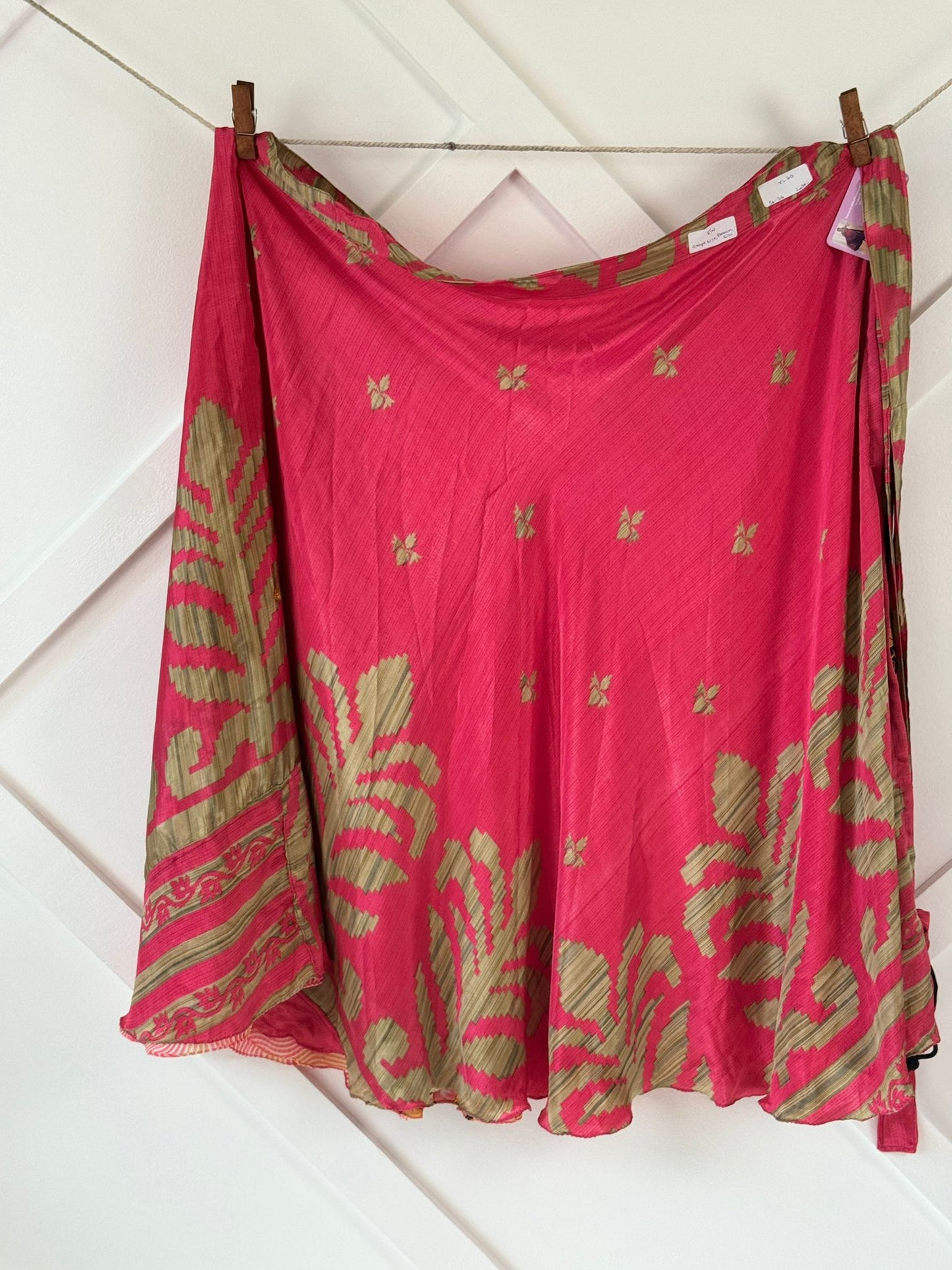 Festive XL Ankle skirt - M042 - Rangeelaa - Fairtrade Sustainable Women's Clothingsaree wrap skirts