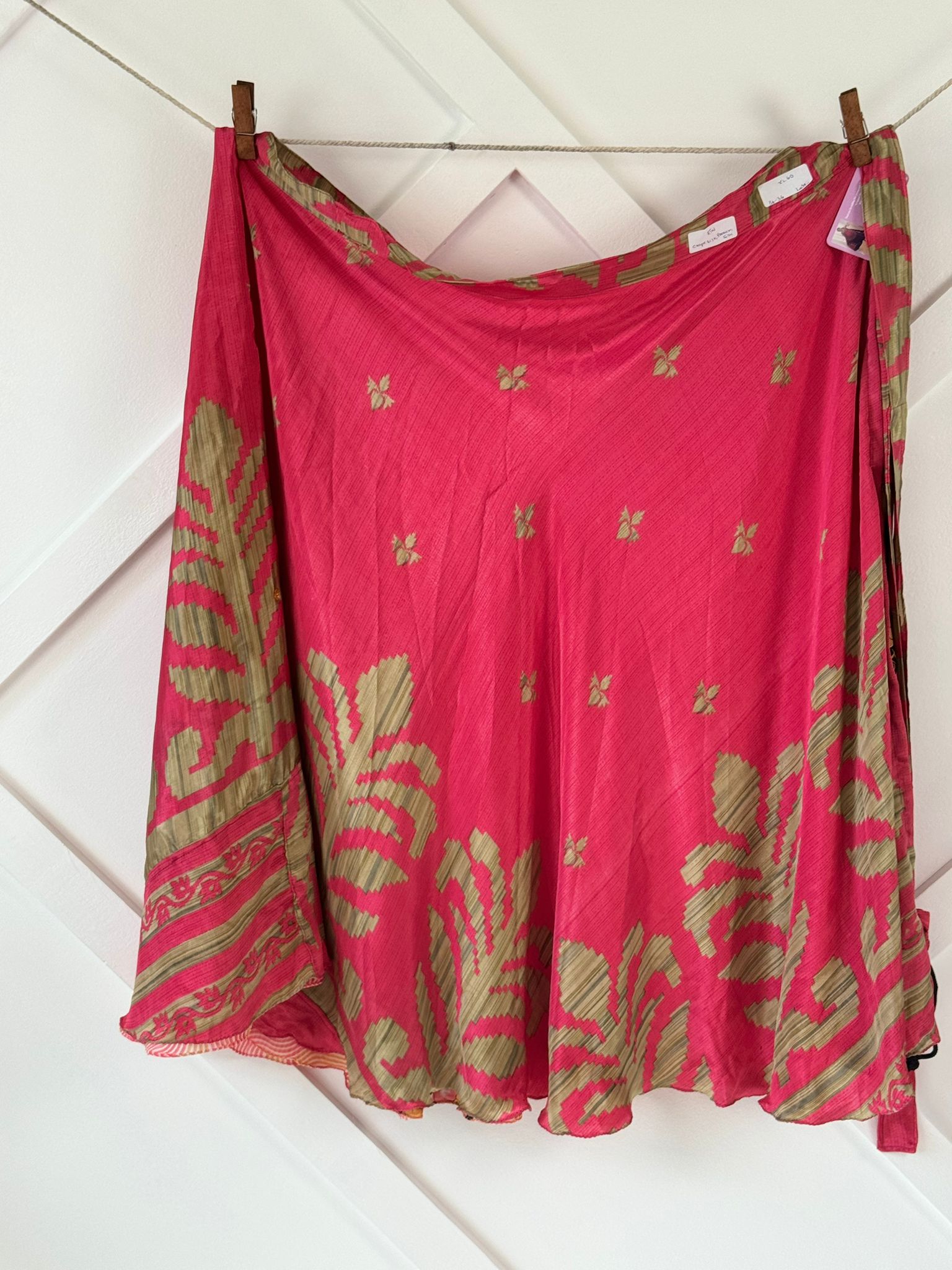 Festive XL Ankle skirt - M042 - Rangeelaa - Fairtrade Sustainable Women's Clothingsaree wrap skirts