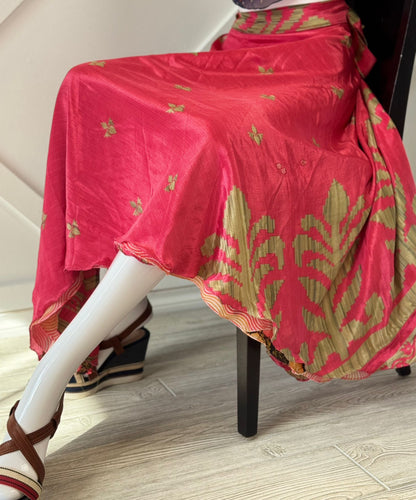 Festive XL Ankle skirt - M042 - Rangeelaa - Fairtrade Sustainable Women's Clothingsaree wrap skirts