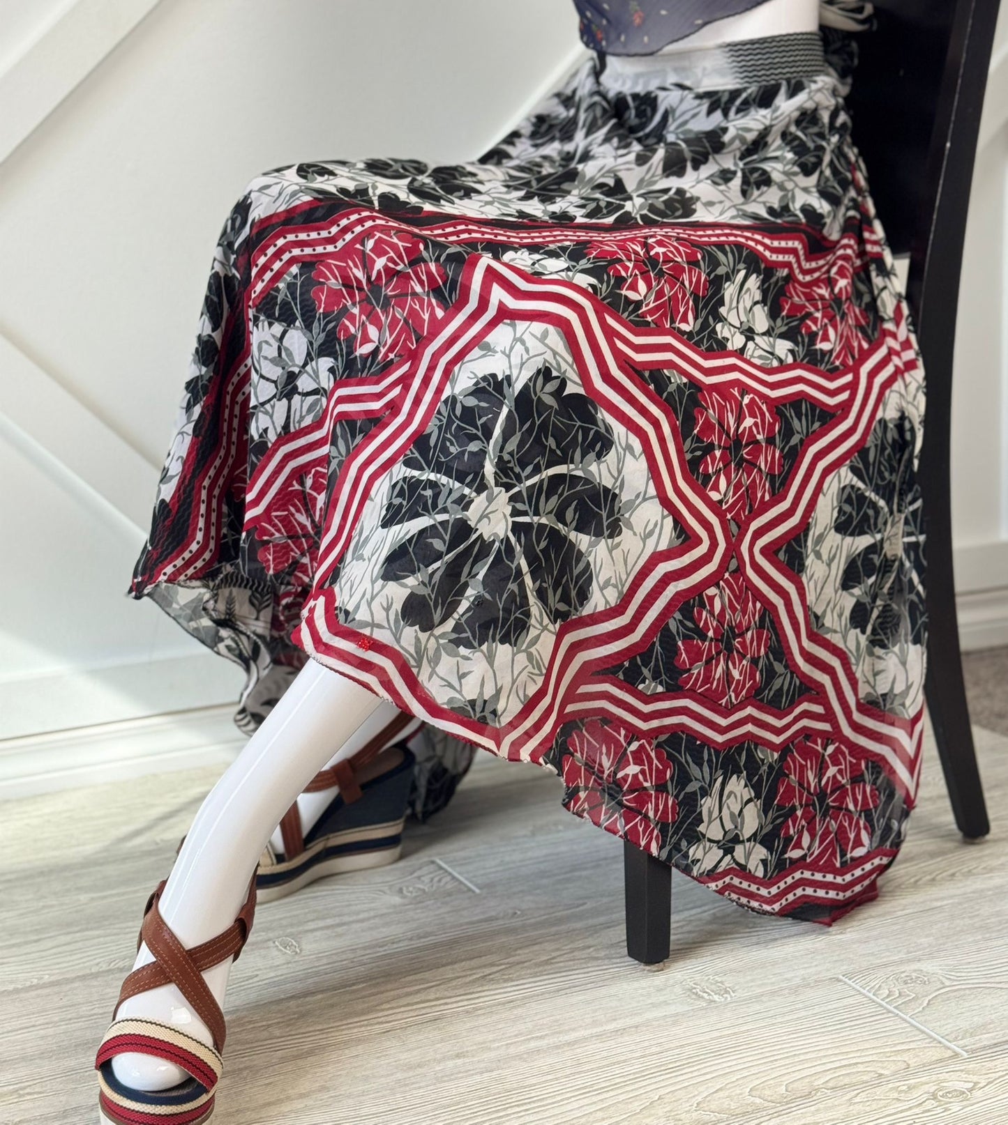 Festive XL Ankle skirt - M044 - Rangeelaa - Fairtrade Sustainable Women's Clothingsaree wrap skirts