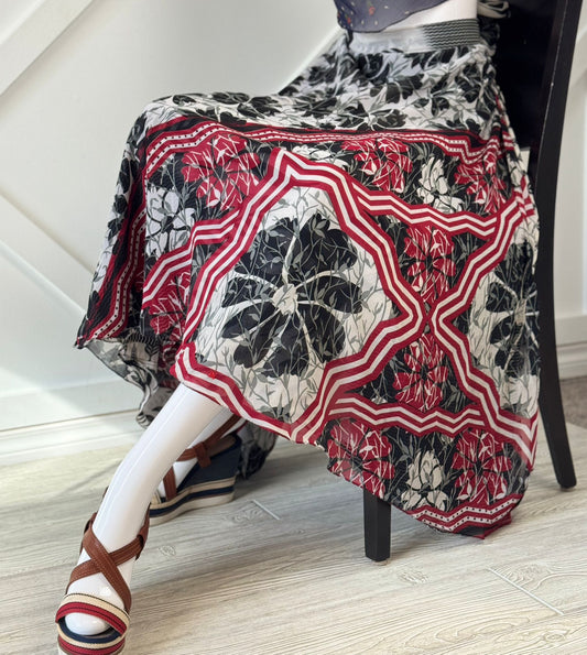 Festive XL Ankle skirt - M044 - Rangeelaa - Fairtrade Sustainable Women's Clothingsaree wrap skirts