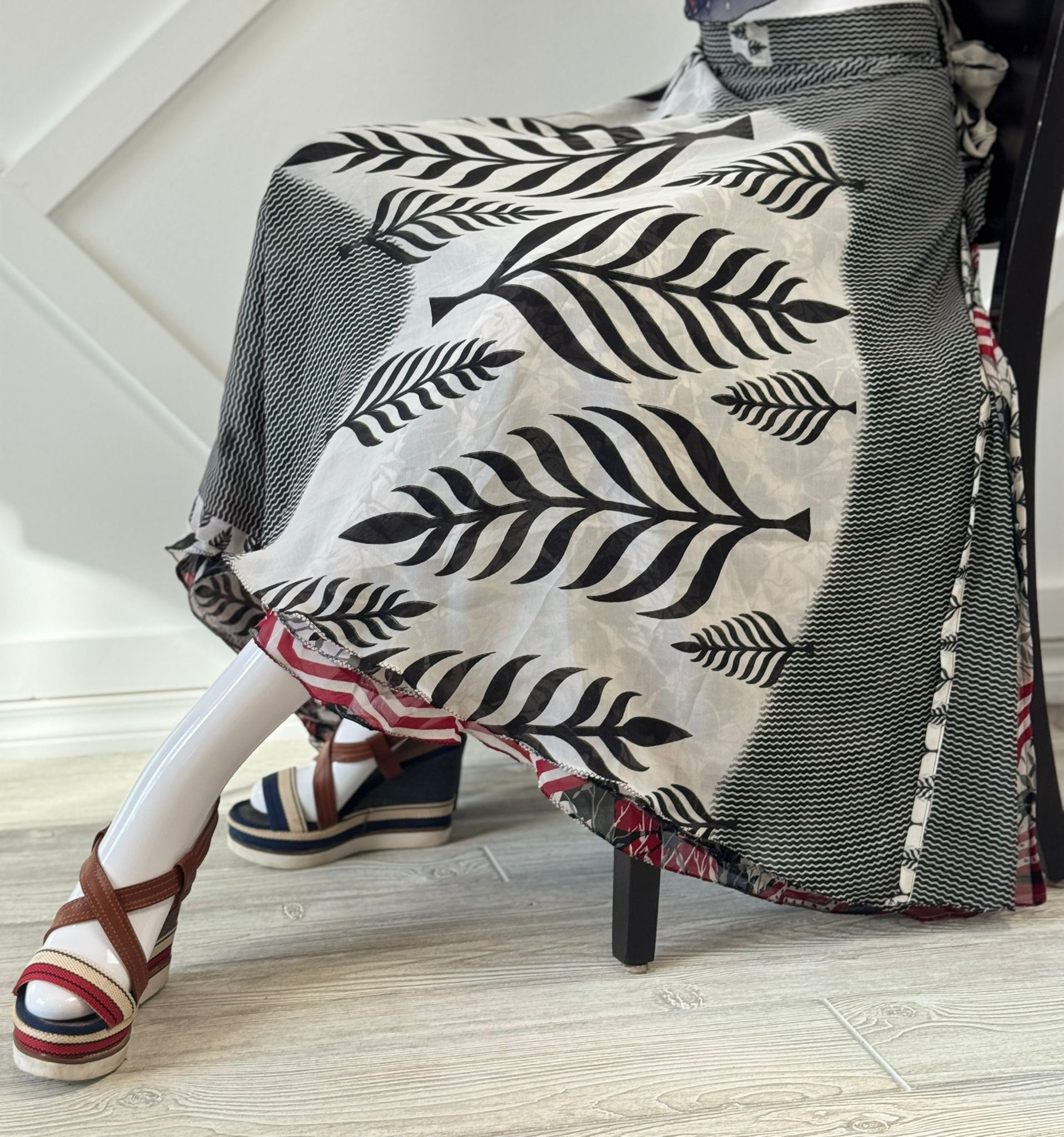Festive XL Ankle skirt - M044 - Rangeelaa - Fairtrade Sustainable Women's Clothingsaree wrap skirts
