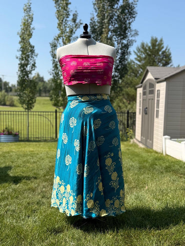 Festive XL Calf - J0160 - Rangeelaa - Fairtrade Sustainable Women's Clothingsaree wrap skirts