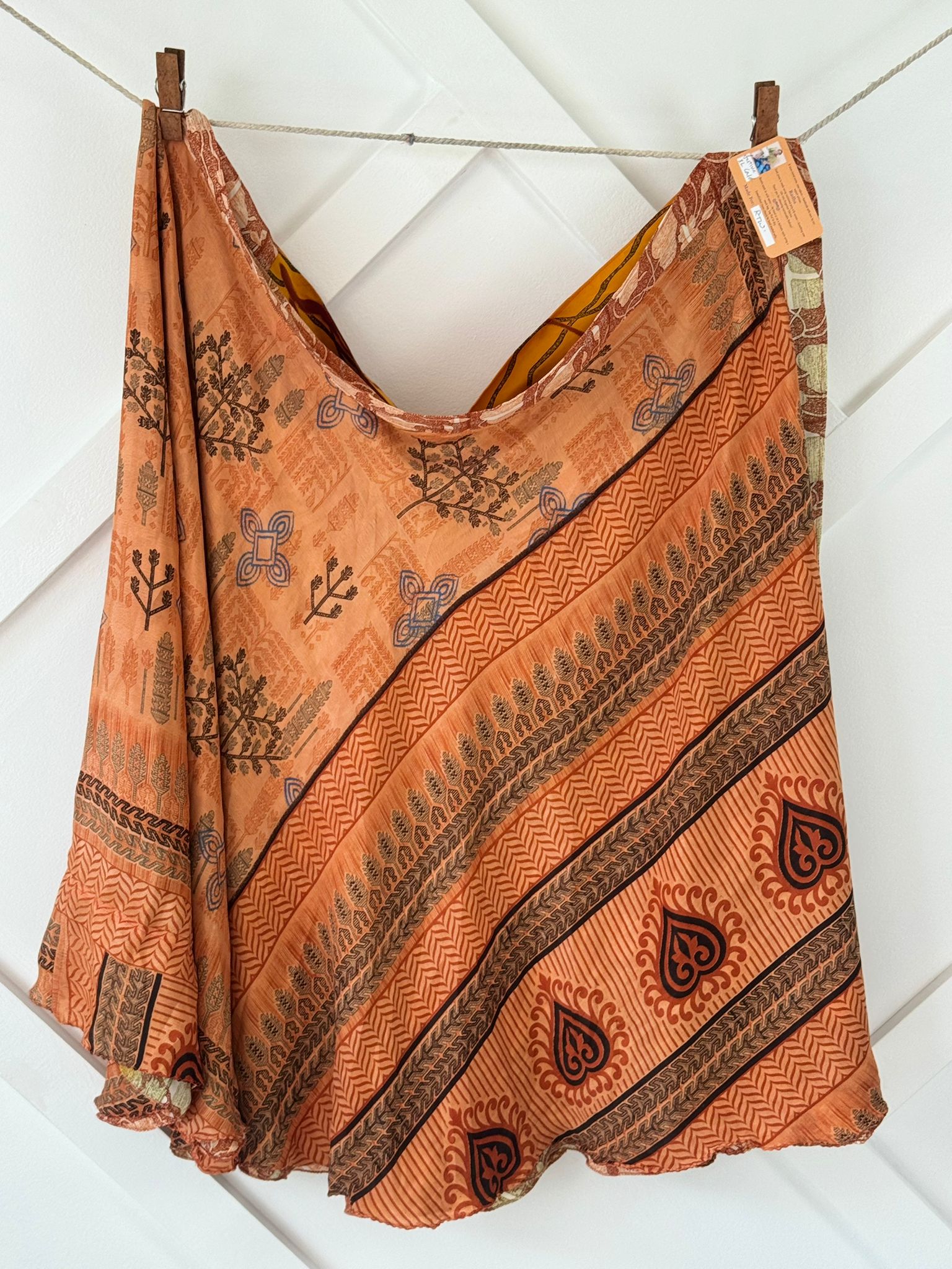 Festive XL Calf skirt - M040 - Rangeelaa - Fairtrade Sustainable Women's Clothingsaree wrap skirts