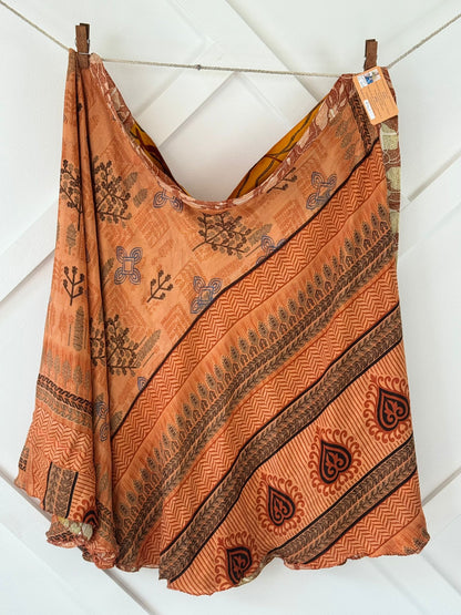 Festive XL Calf skirt - M040 - Rangeelaa - Fairtrade Sustainable Women's Clothingsaree wrap skirts