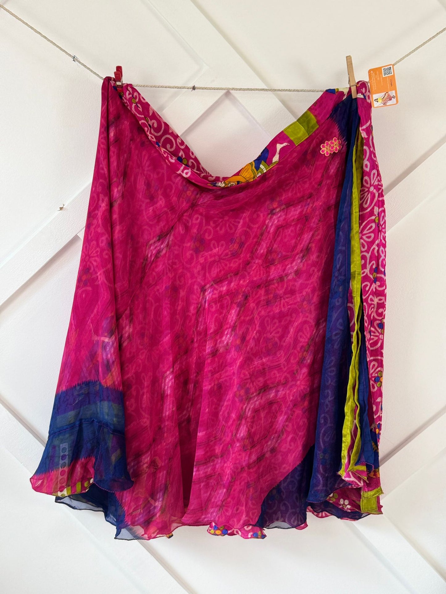 Festive XL calf skirt-W015 - Rangeelaa- Fairtrade Sustainable Women's Clothingsaree wrap skirts