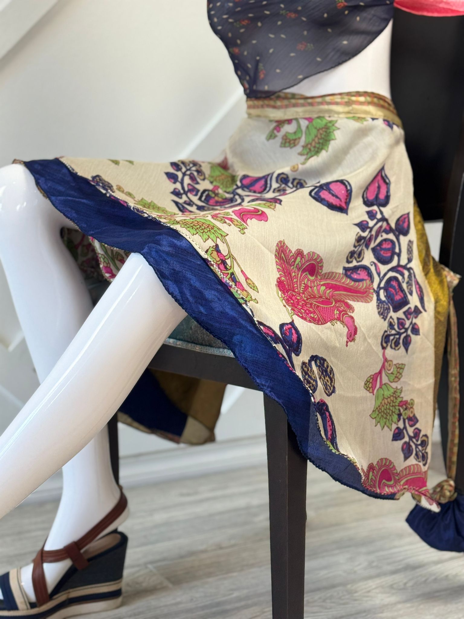 Festive XL Mini skirt - M067 - Rangeelaa - Fairtrade Sustainable Women's Clothingsaree wrap skirts
