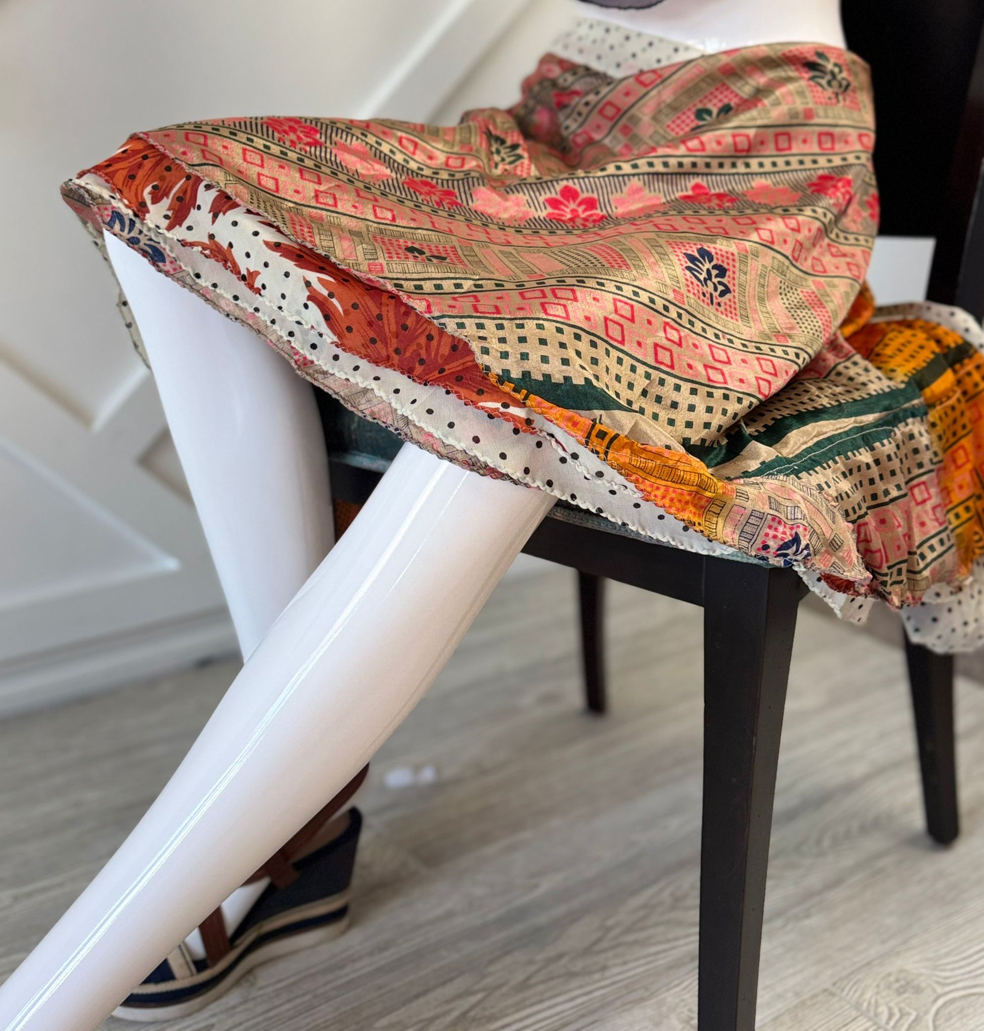 Festive XL Mini skirt - M070 - Rangeelaa - Fairtrade Sustainable Women's Clothingsaree wrap skirts