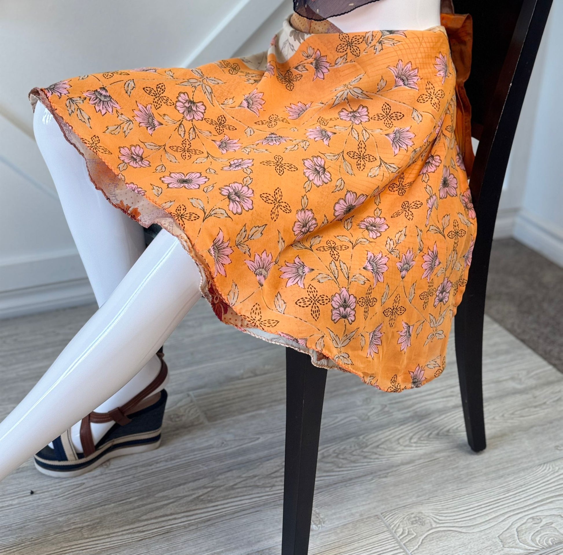 Festive XL Mini skirt - M071 - Rangeelaa - Fairtrade Sustainable Women's Clothingsaree wrap skirts