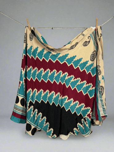 Festive XL Tea - J029 - Rangeelaa - Fairtrade Sustainable Women's Clothingsaree wrap skirts