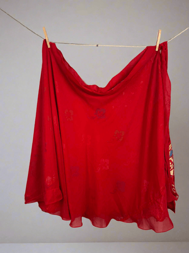Festive XL Tea - J035 - Rangeelaa - Fairtrade Sustainable Women's Clothingsaree wrap skirts