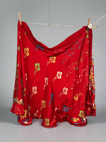 Festive XL Tea - J035 - Rangeelaa - Fairtrade Sustainable Women's Clothingsaree wrap skirts