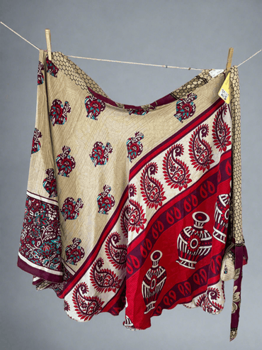 Festive XL Tea R02 - Rangeelaa - Fairtrade Sustainable Women's Clothingsaree wrap skirts