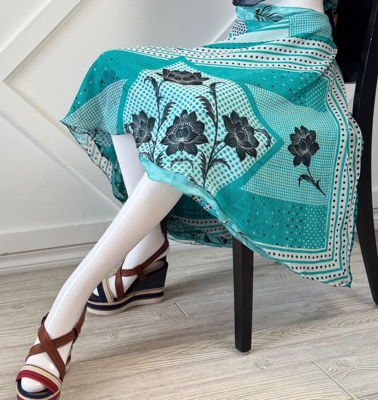Festive XL Tea skirt - M058 - Rangeelaa - Fairtrade Sustainable Women's Clothingsaree wrap skirts