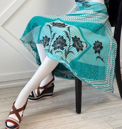 Festive XL Tea skirt - M058 - Rangeelaa - Fairtrade Sustainable Women's Clothingsaree wrap skirts