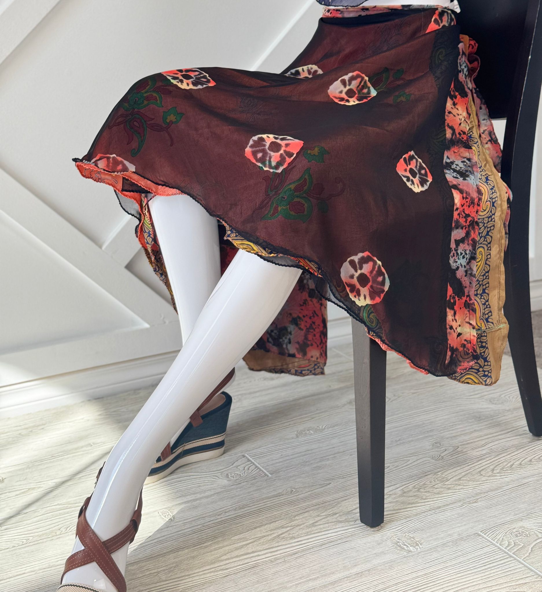 Festive XL Tea skirt - M059 - Rangeelaa - Fairtrade Sustainable Women's Clothingsaree wrap skirts
