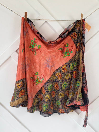 Festive XL Tea skirt - M059 - Rangeelaa - Fairtrade Sustainable Women's Clothingsaree wrap skirts
