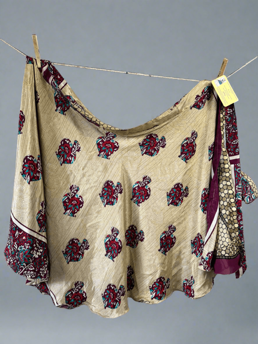 Festive XL Tea - V001 - Rangeelaa - Fairtrade Sustainable Women's Clothingsaree wrap skirts