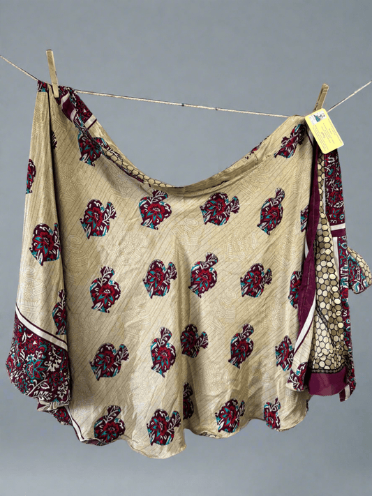 Festive XL Tea - V001 - Rangeelaa - Fairtrade Sustainable Women's Clothingsaree wrap skirts