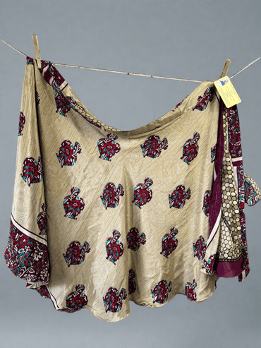 Festive XL Tea - V001 - Rangeelaa - Fairtrade Sustainable Women's Clothingsaree wrap skirts
