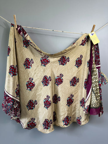 Festive XL Tea -V001 - Rangeelaa- Fairtrade Sustainable Women's Clothingsaree wrap skirts