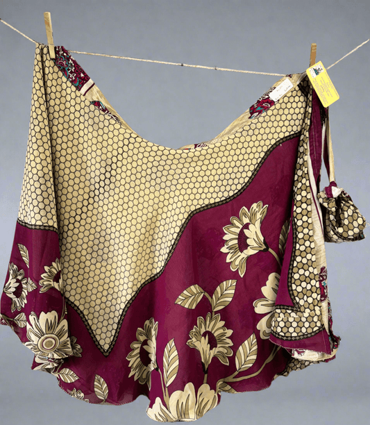 Festive XL Tea - V001 - Rangeelaa - Fairtrade Sustainable Women's Clothingsaree wrap skirts