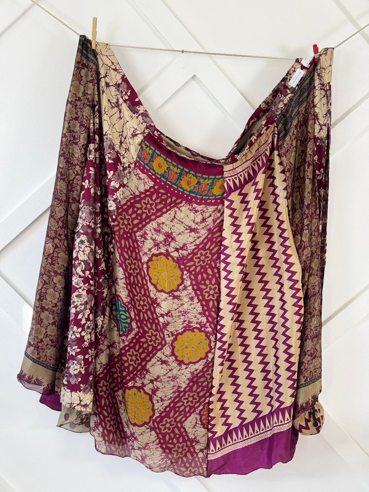 Goddess Ankle Patch work Wrap Skirt-P007 - Rangeelaa- Fairtrade Sustainable Women's Clothing