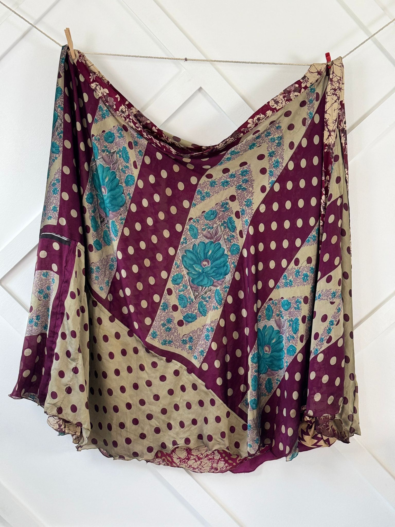 Goddess Ankle Patch work Wrap Skirt-P007 - Rangeelaa- Fairtrade Sustainable Women's Clothing