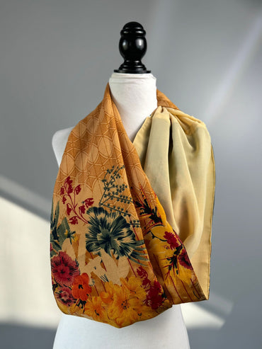 HFR 40 inch Reversible Infinity Scarf D09 - Rangeelaa - Fairtrade Sustainable Women's Clothing