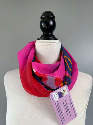 HFR 40 inch Reversible Infinity Scarf D11 - Rangeelaa - Fairtrade Sustainable Women's Clothing