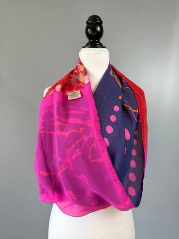 HFR 40 inch Reversible Infinity Scarf D11 - Rangeelaa - Fairtrade Sustainable Women's Clothing