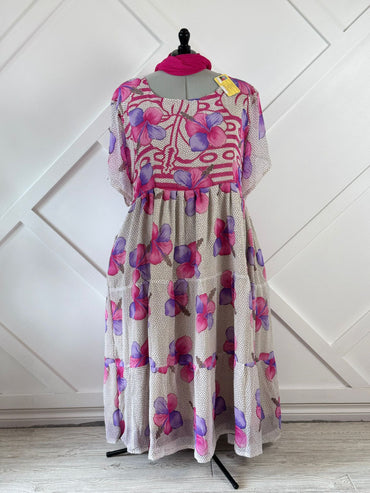 Jessie.M - Plus Lined Maya Tiered Dress - Rangeelaa - Fairtrade Sustainable Women's Clothing