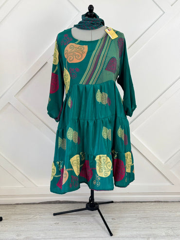 Jessie.M - Plus Maya Tiered Dress - Rangeelaa - Fairtrade Sustainable Women's Clothing