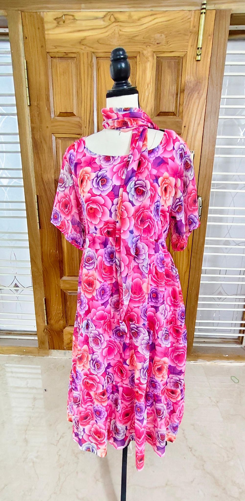 Julie.M-Digital print Non Plus LINED Maya Dress-Dispatch Payment - Rangeelaa- Fairtrade Sustainable Women's Clothing