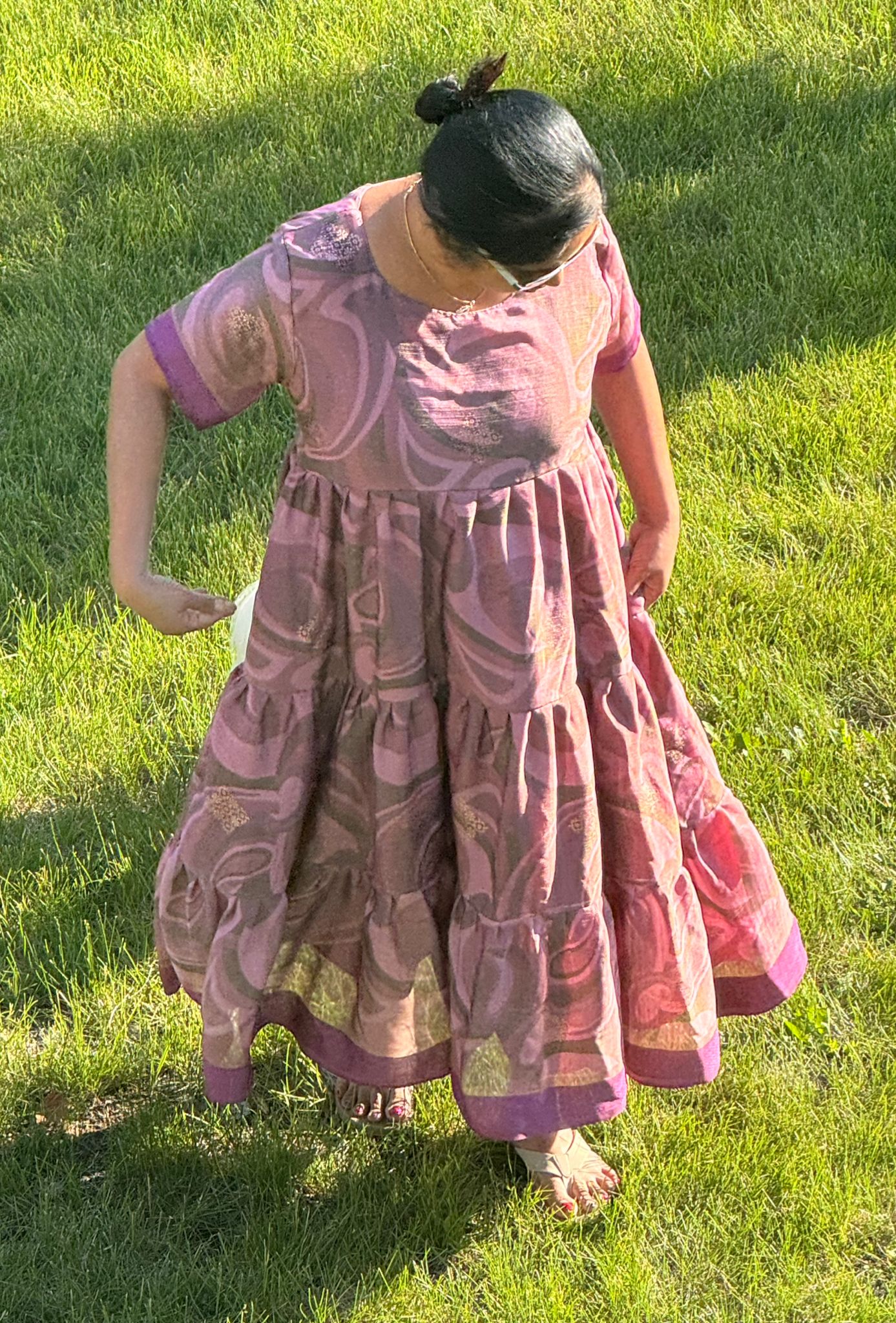 Karen.J-Petite Regular Maya Tiered Dress - Rangeelaa- Fairtrade Sustainable Women's Clothing