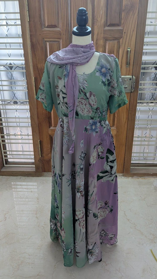 Lavonne-Digital print Non Plus LINED Viya Dress-Dispatch Payment - Rangeelaa- Fairtrade Sustainable Women's Clothing