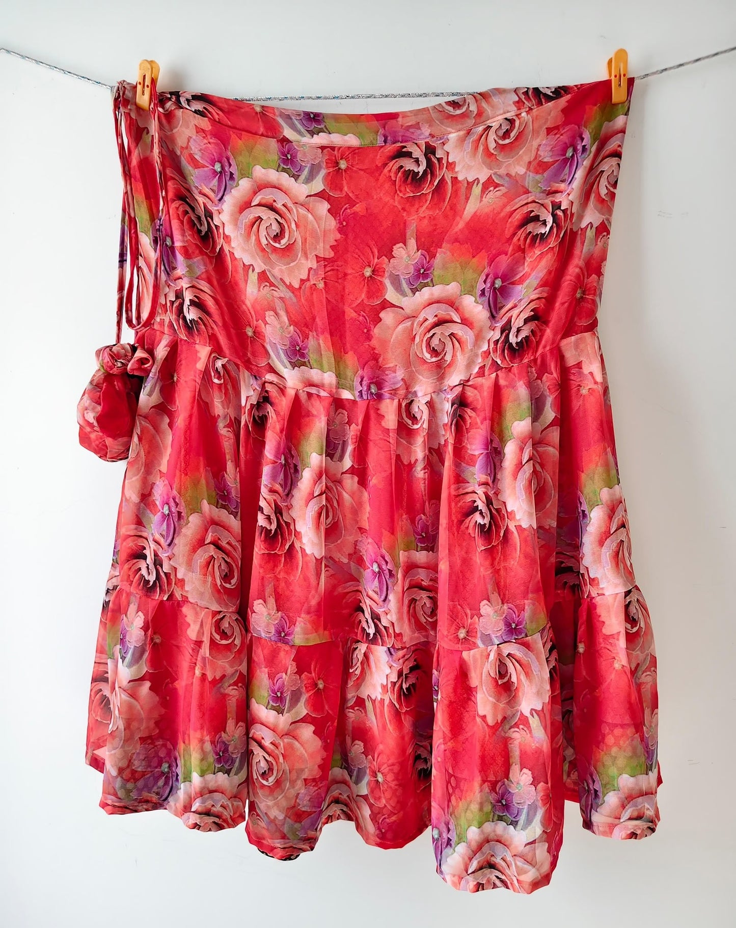 Maria.G-Digital print XL Ankle Skaya Tiered Skirt - Rangeelaa- Fairtrade Sustainable Women's Clothing