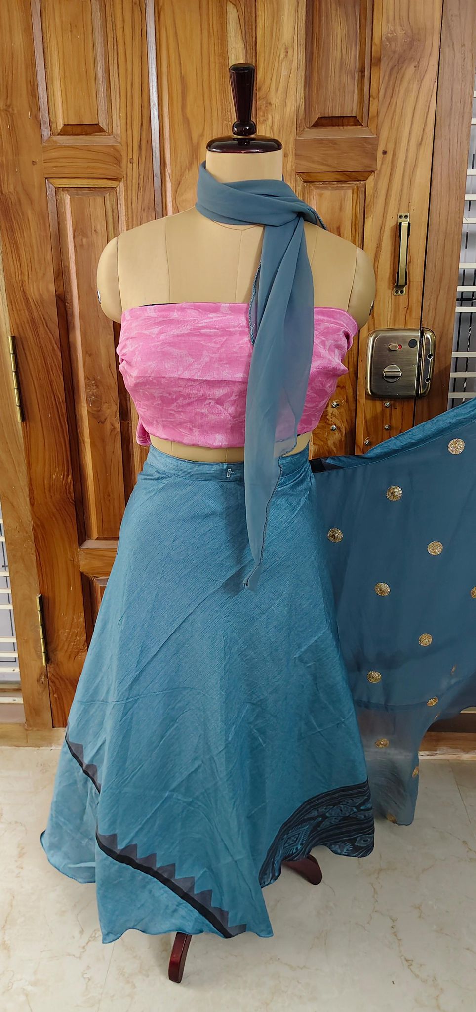 Maria.G-Dispatch payment for embroidery Premium Goddess Skirt with scarf - Rangeelaa- Fairtrade Sustainable Women's Clothingsaree wrap skirts