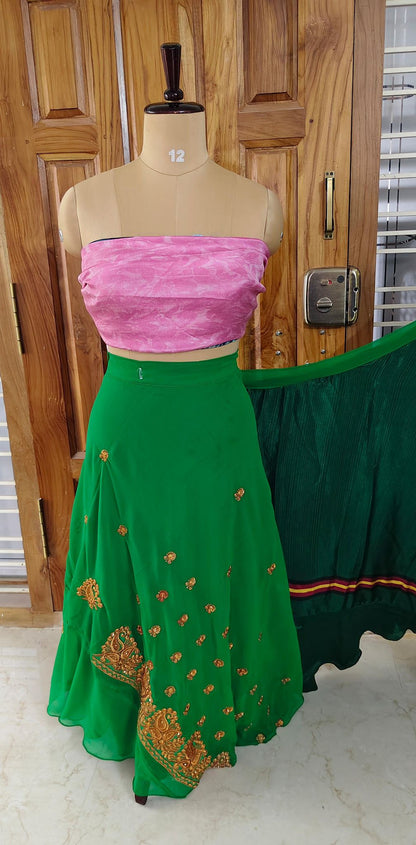 Maria.G-Dispatch payment for embroidery Premium Goddess Skirt - Rangeelaa- Fairtrade Sustainable Women's Clothingsaree wrap skirts