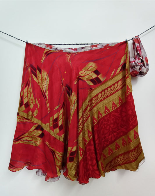 Maria.G-Festive Goddess Skirt - Rangeelaa- Fairtrade Sustainable Women's Clothingsaree wrap skirts