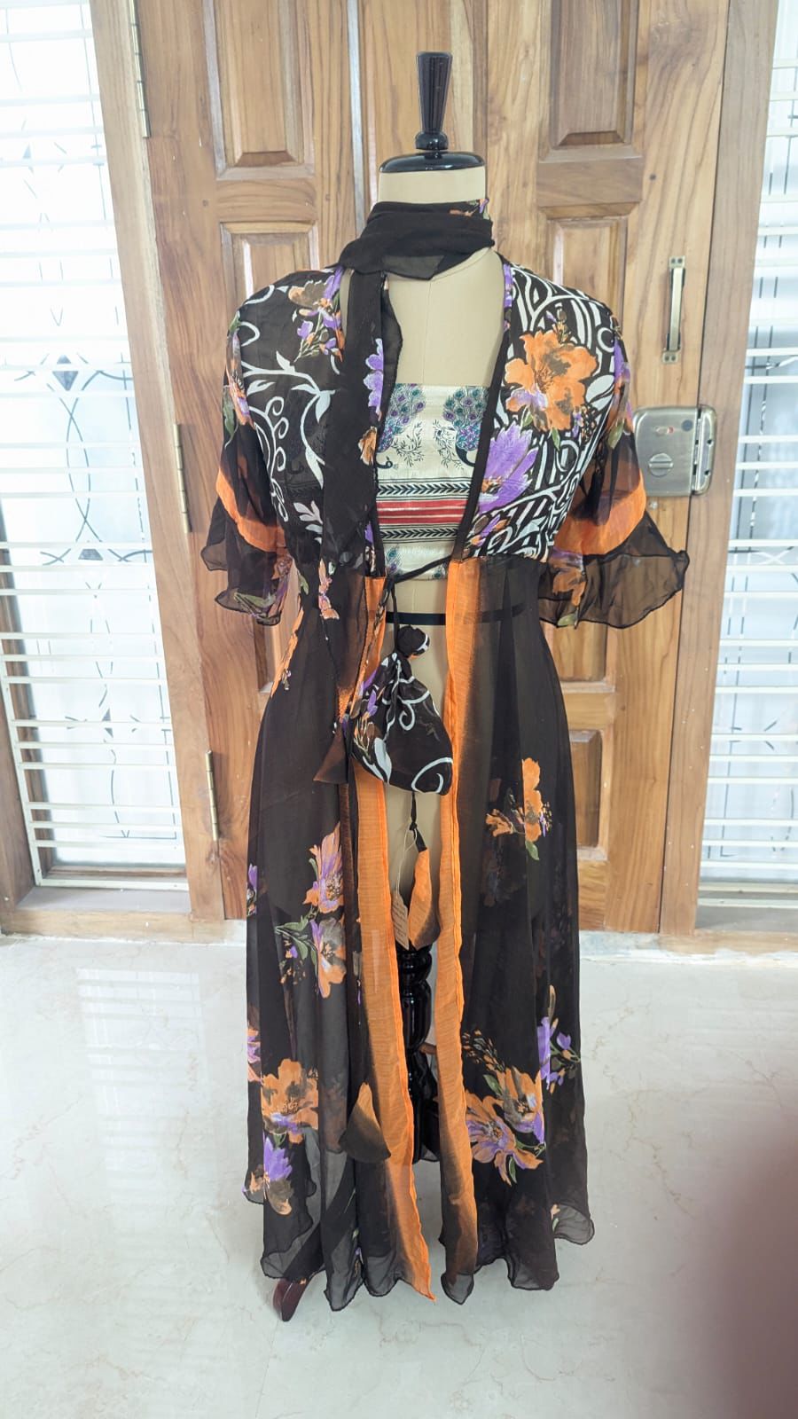 Martha.P-Digital print Non Plus Alia Shrug-Dispatch Payment - Rangeelaa- Fairtrade Sustainable Women's Clothing