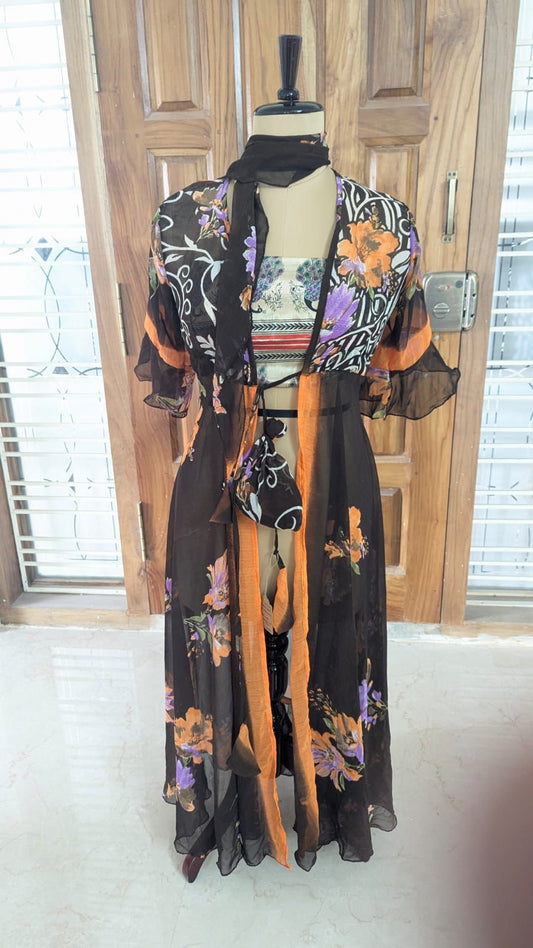 Martha.P-Digital print Non Plus Alia Shrug-Dispatch Payment - Rangeelaa- Fairtrade Sustainable Women's Clothing