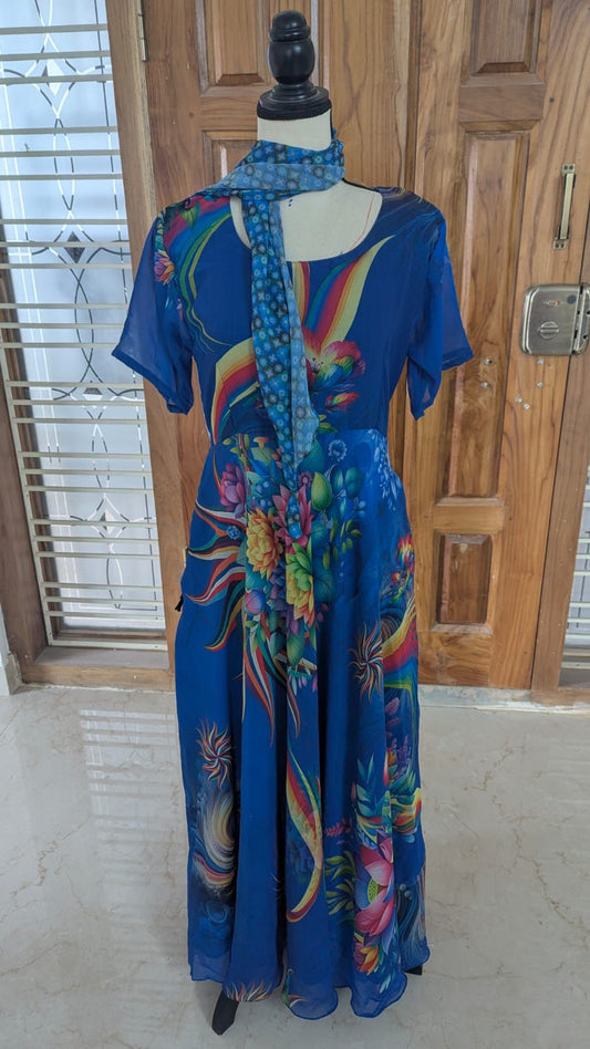 Martha.P - Digital print Non Plus LINED Viya Dress - Dispatch Payment - Rangeelaa - Fairtrade Sustainable Women's Clothing