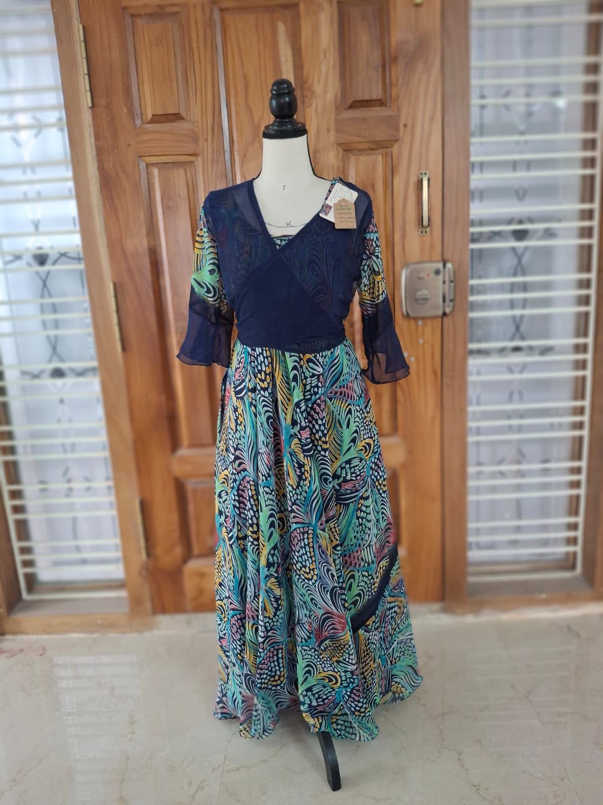 Martha.P-Non Plus LINED Sakhi Dress-Dispatch Payment - Rangeelaa- Fairtrade Sustainable Women's Clothing