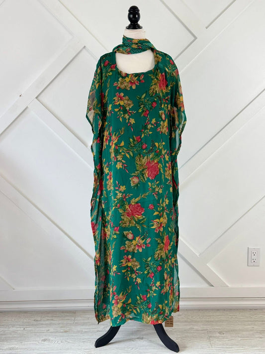 Martha.P-Slim Petite SimKa Two piece dress set with scarf - Rangeelaa- Fairtrade Sustainable Women's Clothing