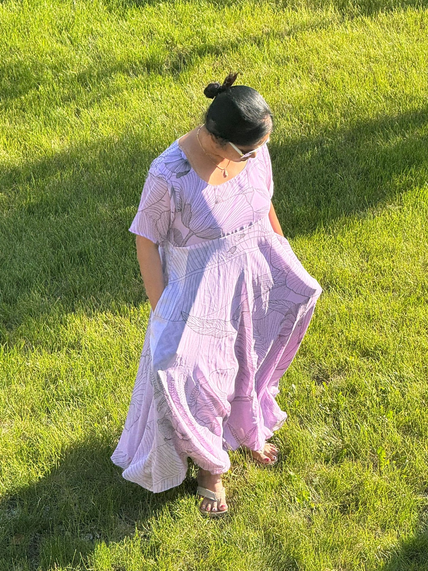 Meggan-Petite Regular Lined Viya Dress - Rangeelaa- Fairtrade Sustainable Women's Clothing