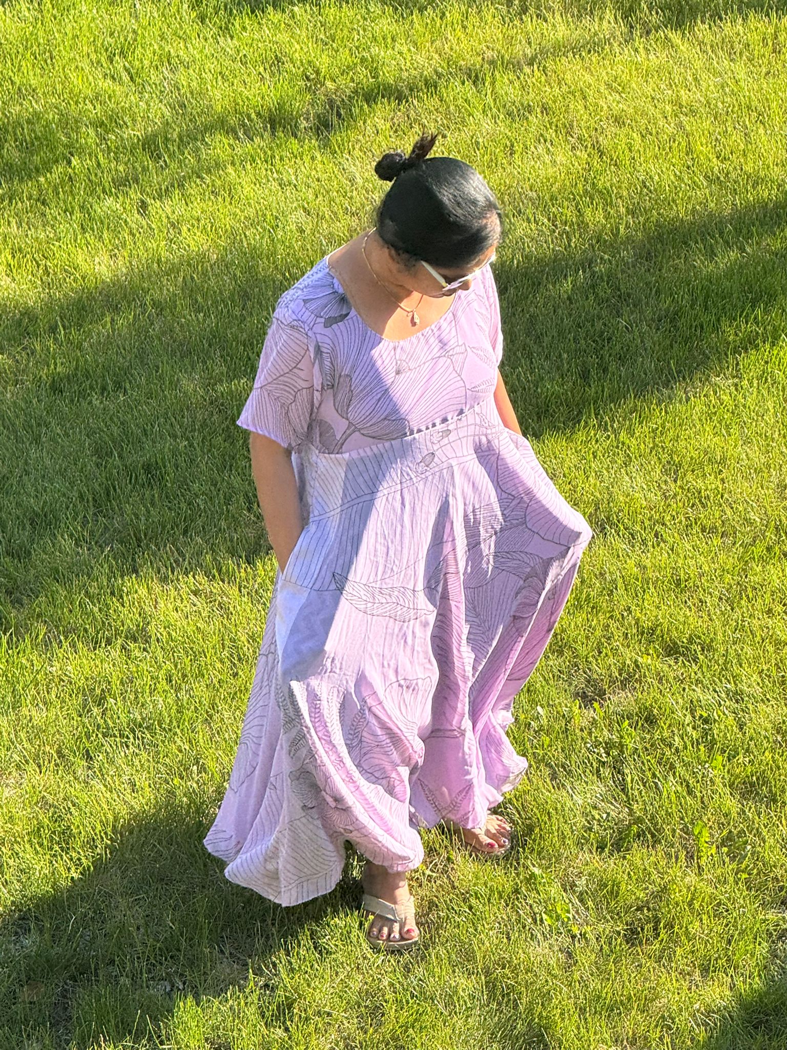 Meggan-Petite Regular Lined Viya Dress - Rangeelaa- Fairtrade Sustainable Women's Clothing