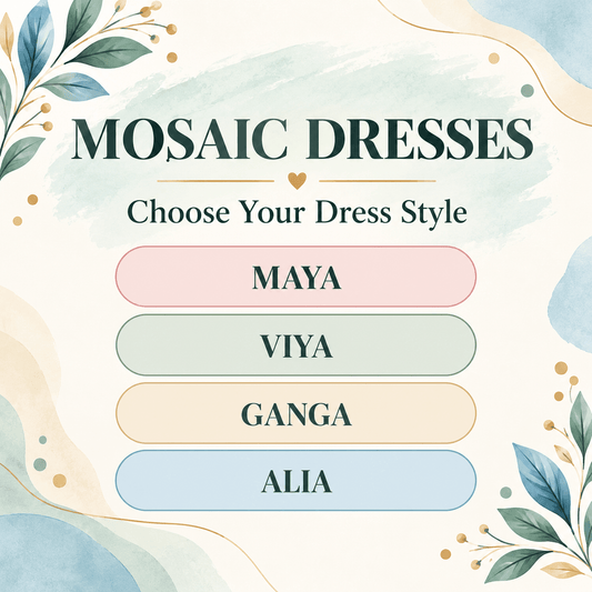 Mosaic Maya/Viya/Ganga/Alia - Rangeelaa- Fairtrade Sustainable Women's Clothing