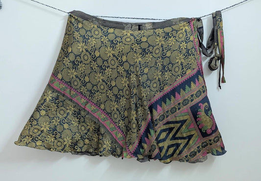 Nikki.L - Festive Goddess Skirt - Rangeelaa - Fairtrade Sustainable Women's Clothingsaree wrap skirts