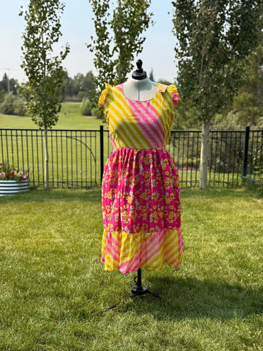 Plus Funky Jiya Sun Dress - A038 - Rangeelaa - Fairtrade Sustainable Women's Clothing